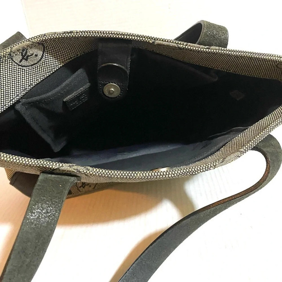 Agenes b voyage canvas leather tote handbag - Picture 11 of 12